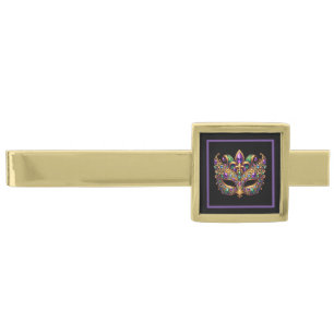 Mardi Gras Mask Tie Bar