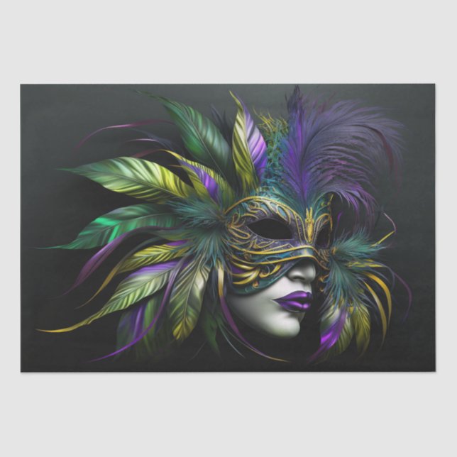 Mardi Gras Mask Tissue Paper (Front)