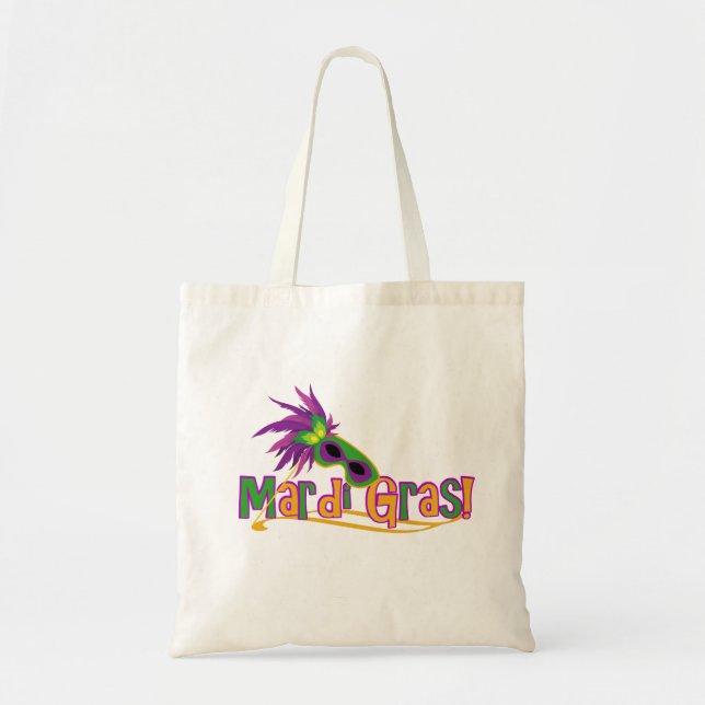 Mardi Gras Mask Tote Bag (Front)