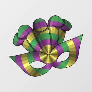 Mardi Gras Mask Wall Decal