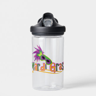 Mardi Gras Mask Water Bottle