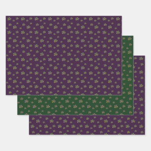 Mardi Gras Mask Wrapping Paper Set