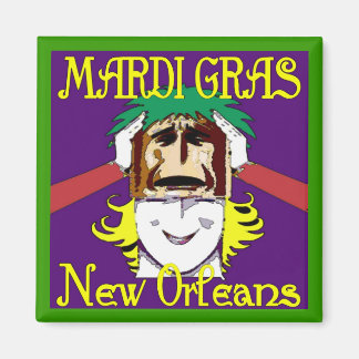 MArdi Gras Masking Magnet