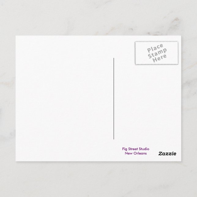 Mardi Gras Masking Postcard (Back)