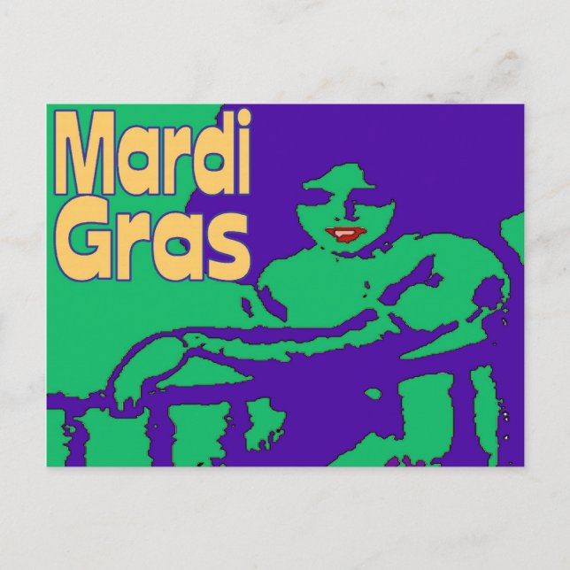 Mardi Gras Masking Postcard (Front)