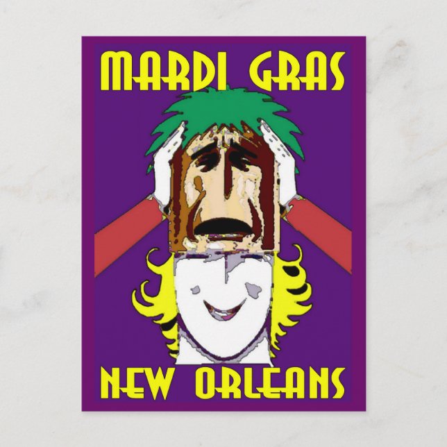Mardi Gras Masking Postcard (Front)
