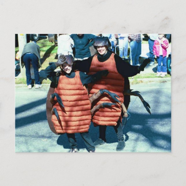 Mardi Gras Masking Roaches Postcard (Front)