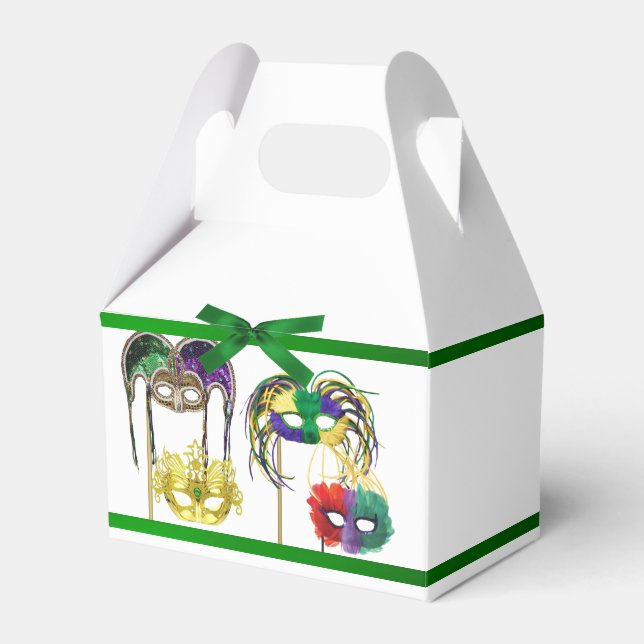 Mardi Gras Masks 1 Favor Boxes (Front Side)