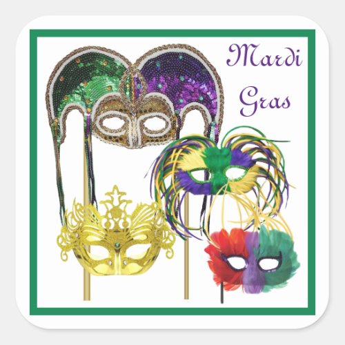 Mardi Gras Masks 1 Sticker