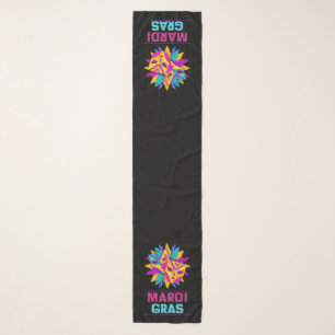 Mardi Gras Masks Chiffon Scarf