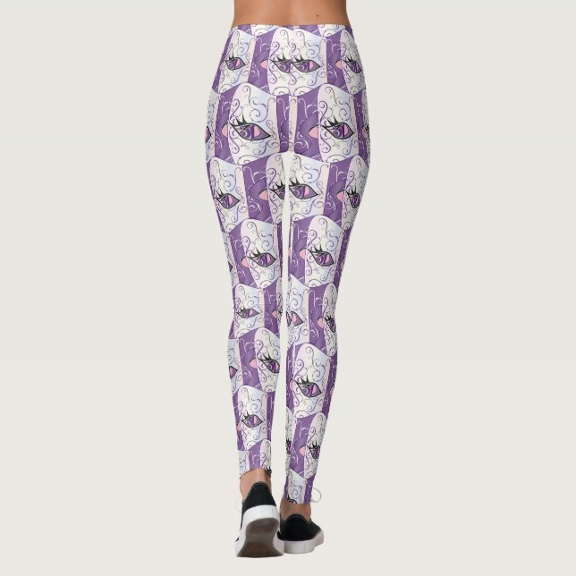 mardi gras masks Thunder_Cove Leggings (Back)