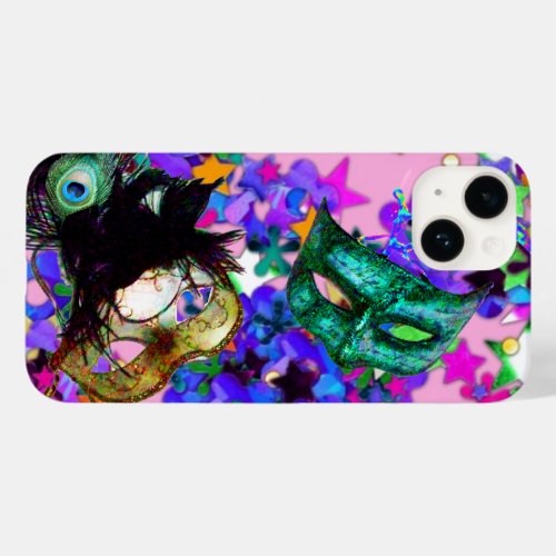 MARDI GRAS MASQUERADE BALL MASK  confetti Case_Mate iPhone 14 Case