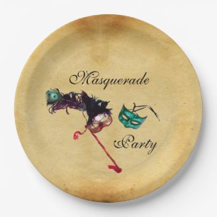 MARDI GRAS MASQUERADE BALL MASK  Parchment  Paper Plates
