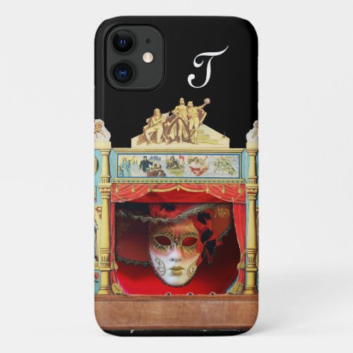 MARDI GRAS MASQUERADE BALL THEATRE STAGE Monogram iPhone 11 Case