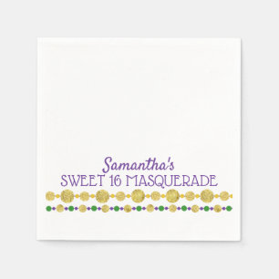 Mardi Gras Masquerade Carnival Napkins