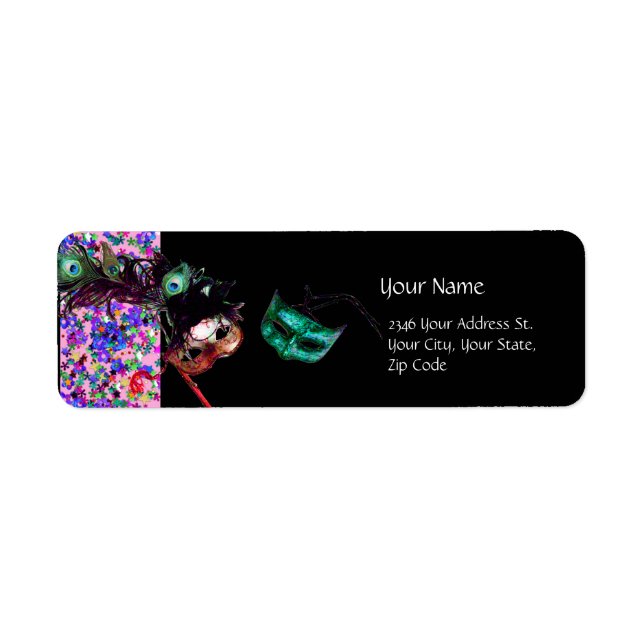 MARDI GRAS MASQUERADE Confetti black Label (Front)