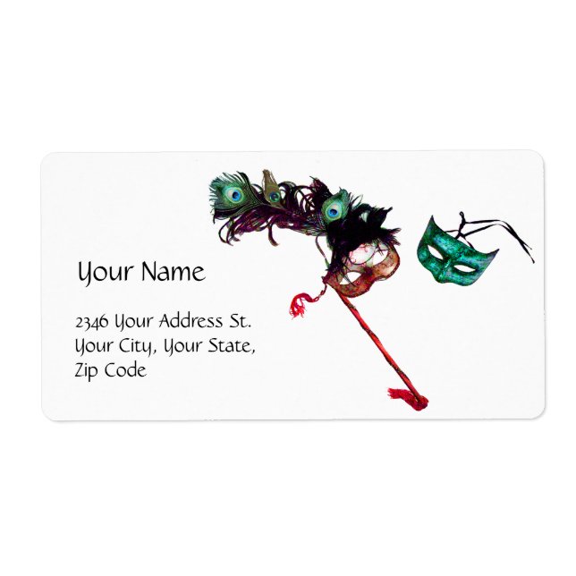 MARDI GRAS MASQUERADE LABEL (Front)