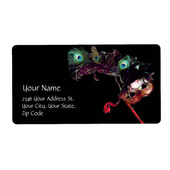 MARDI GRAS MASQUERADE LABEL (Front)