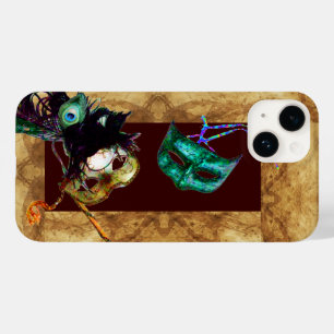 MARDI GRAS MASQUERADE parchment Case-Mate iPhone 14 Case