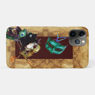 MARDI GRAS MASQUERADE parchment iPhone 11 Pro Case