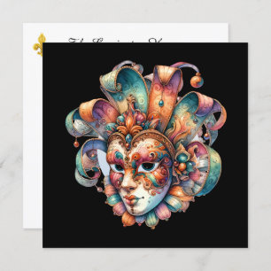 Mardi Gras Masquerade Party Invitation