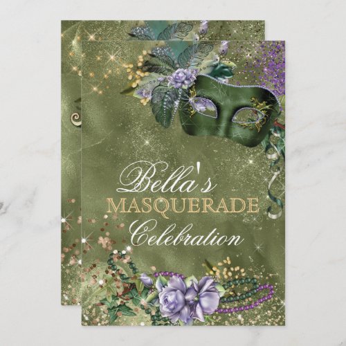 Mardi Gras Masquerade Party Invitation