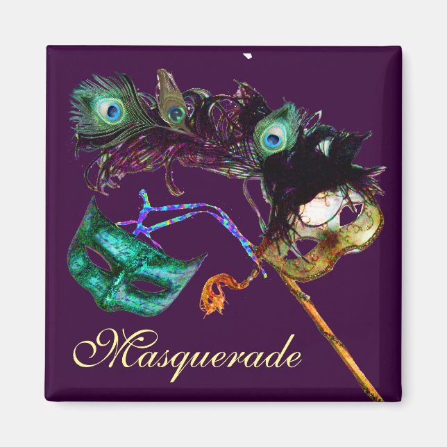 MARDI GRAS MASQUERADE PARTY MAGNET (Front)