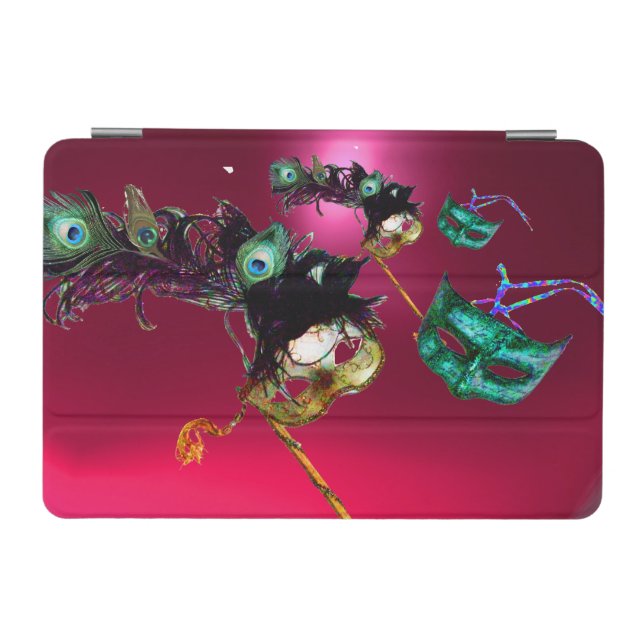 MARDI GRAS MASQUERADE PARTY MASKS Pink iPad Mini Cover (Horizontal)