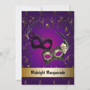 Mardi Gras Masquerade Prom Invitation