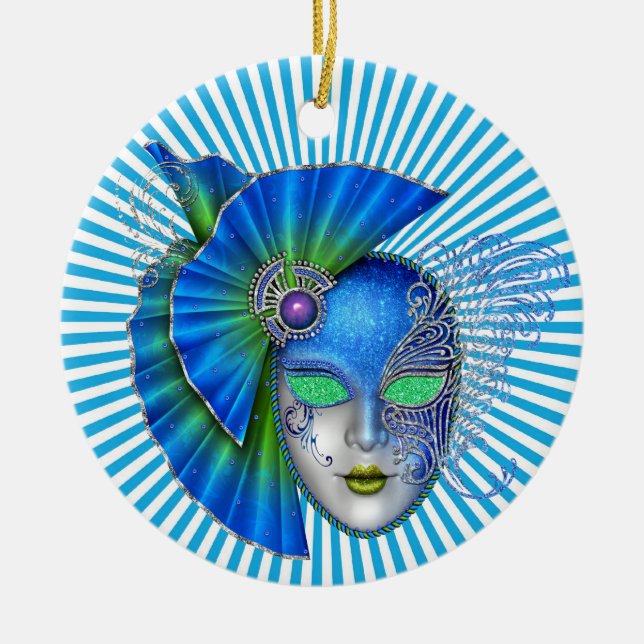 Mardi Gras - Masquerade - SRF Ceramic Ornament (Front)