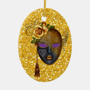 Mardi Gras - Masquerade - SRF Ceramic Ornament