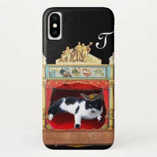 MARDI GRAS MASQUERADE THEATRE CAT Monogram iPhone X Case