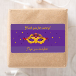 Mardi Gras Masquerade Theme Label
