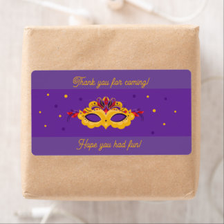 Mardi Gras Masquerade Theme Label