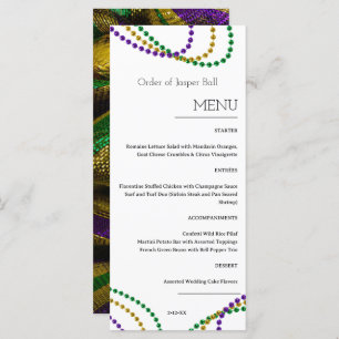 Mardi Gras Menu