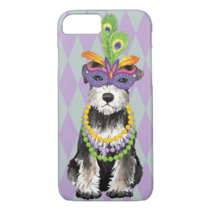 Mardi Gras Mini Schnauzer iPhone 8/7 Case