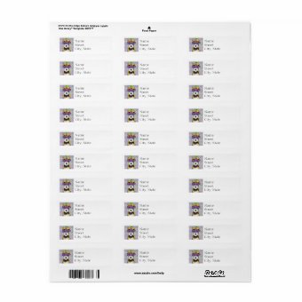 Mardi Gras Mini Schnauzer Label | Zazzle