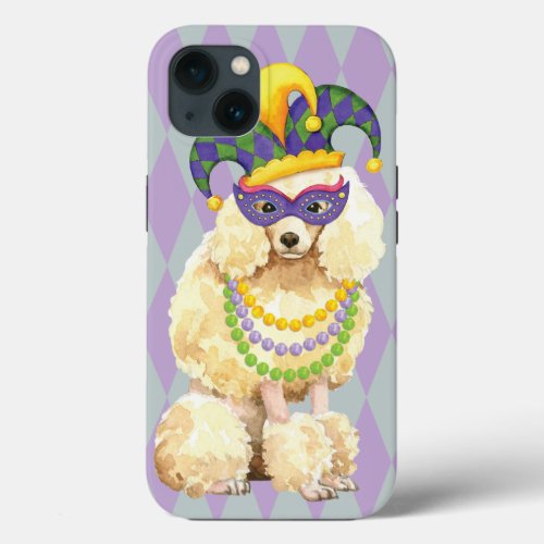 Mardi Gras Miniature Poodle iPhone 13 Case