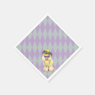 Mardi Gras Miniature Poodle Paper Napkins