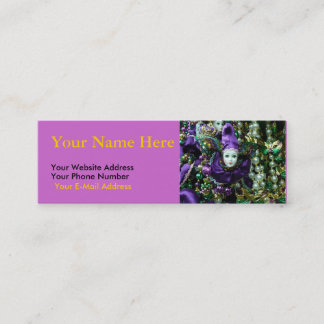 Mardi Gras Motif Slim Cards