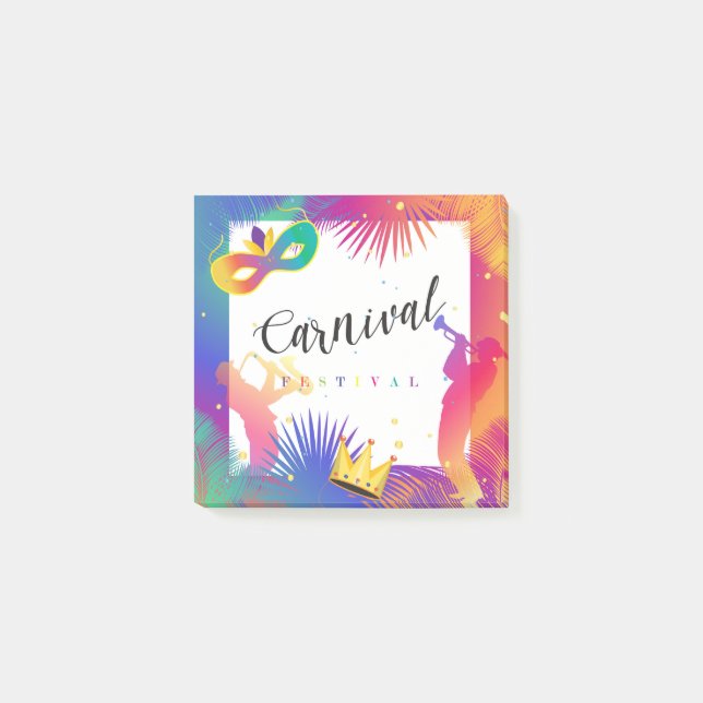 Mardi Gras Music Carnival Tropical Fleur de Lis Post-it Notes (Front)