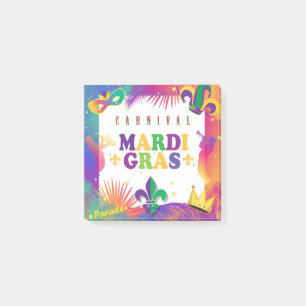 Mardi Gras Music Carnival Tropical Fleur de Lis Post-it Notes