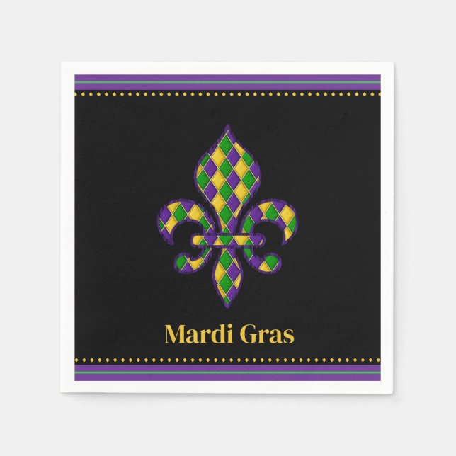 Mardi Gras  Napkins (Front)