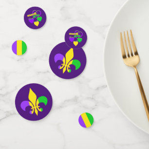 Mardi Gras New Orleans Carnival Colorful Confetti