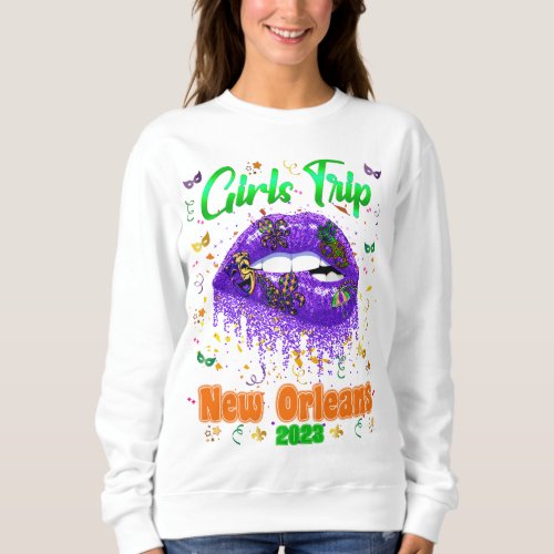 Mardi Gras New Orleans Girls Trip Group Matching   Sweatshirt