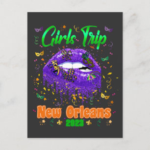 Mardi Gras New Orleans Girls Trip Postcard