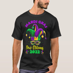 Mardi Gras New Orleans Jester Hat Mask Shirt, Kids T-Shirt