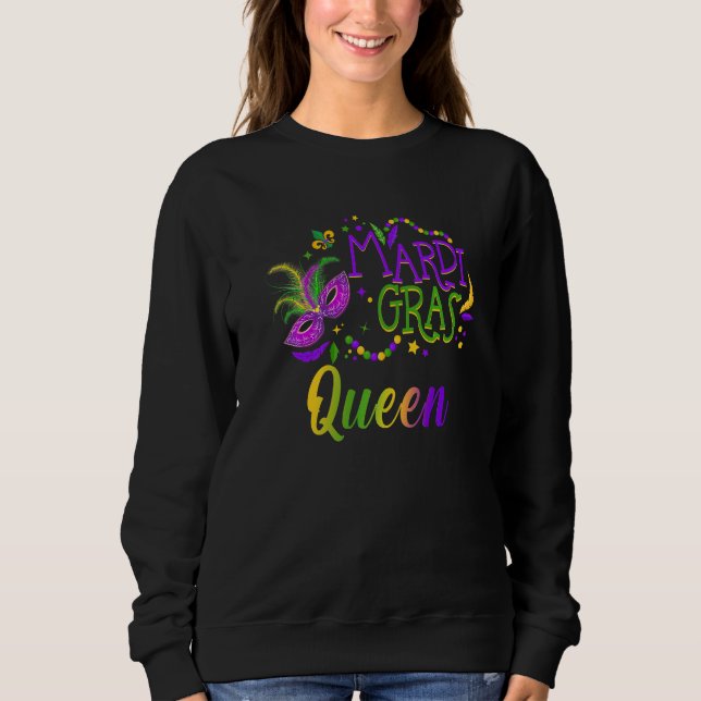 Mardi Gras New Orleans King Queen Nola Party Coupl Sweatshirt (Front)