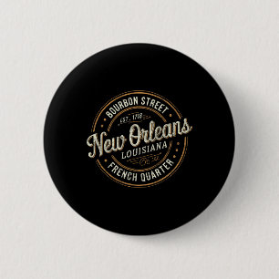 Mardi Gras New Orleans Louisiana Bourbon Street So Button