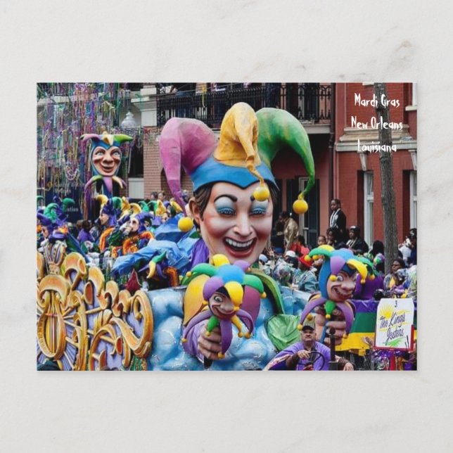 Mardi Gras New Orleans, Louisiana Postcard (Front)